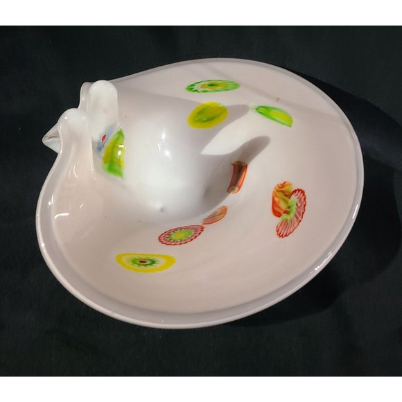 Murano Fratelli Toso large gray bowl with millefiori - Picture 1 of 9